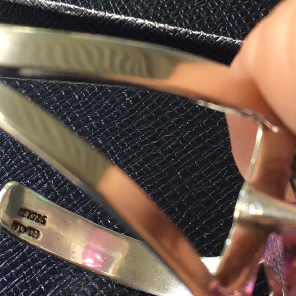 SOLD 💚💕💕💕SOLD💕💕💕💕Gorgeous 925 Design Pink Kunzite Mexican Bracelet - Picture 11 of 15